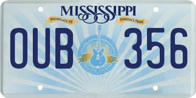 MS license plate OUB356