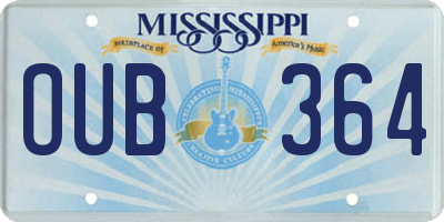 MS license plate OUB364