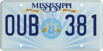 MS license plate OUB381