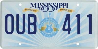 MS license plate OUB411