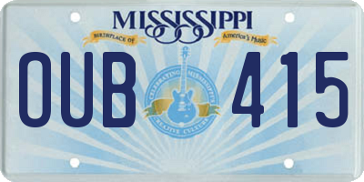 MS license plate OUB415