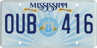 MS license plate OUB416