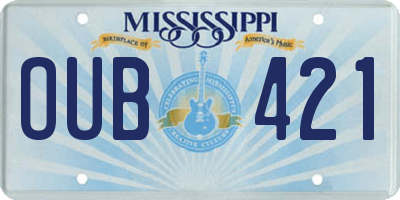 MS license plate OUB421