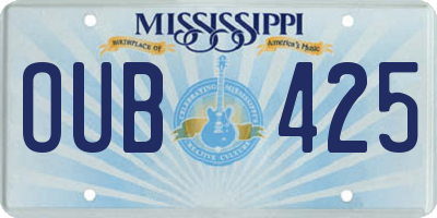 MS license plate OUB425