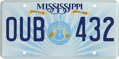 MS license plate OUB432