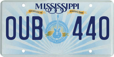 MS license plate OUB440