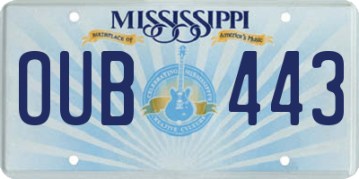 MS license plate OUB443