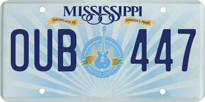 MS license plate OUB447