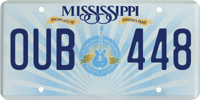 MS license plate OUB448