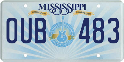 MS license plate OUB483