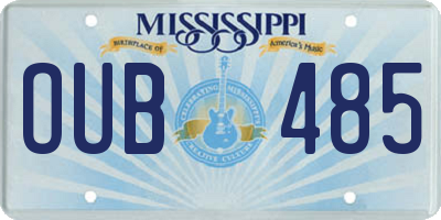 MS license plate OUB485
