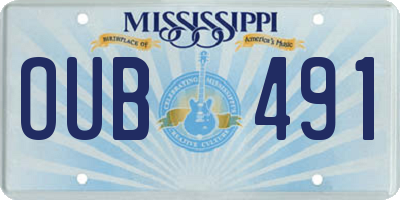 MS license plate OUB491