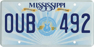 MS license plate OUB492