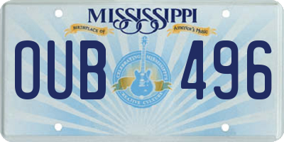 MS license plate OUB496