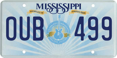 MS license plate OUB499