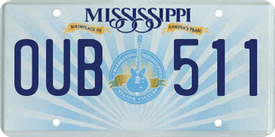 MS license plate OUB511
