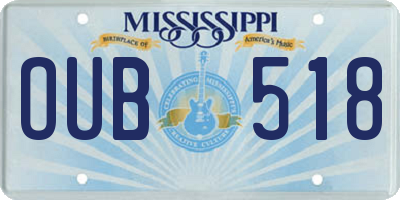 MS license plate OUB518