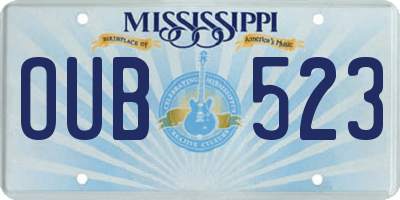 MS license plate OUB523