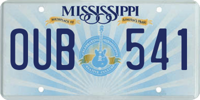 MS license plate OUB541