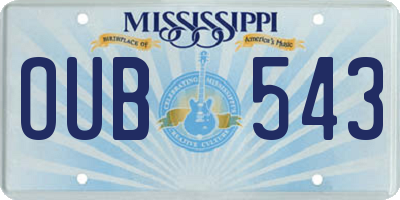 MS license plate OUB543