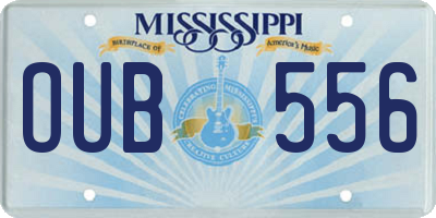 MS license plate OUB556