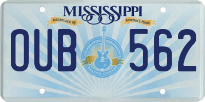 MS license plate OUB562