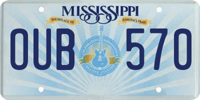 MS license plate OUB570