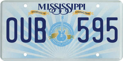 MS license plate OUB595