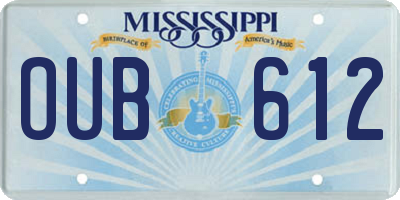 MS license plate OUB612