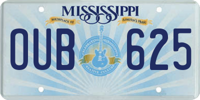 MS license plate OUB625