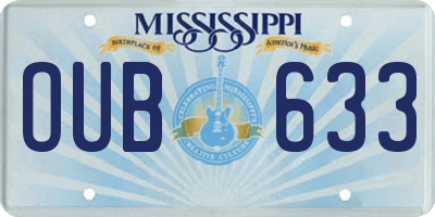 MS license plate OUB633