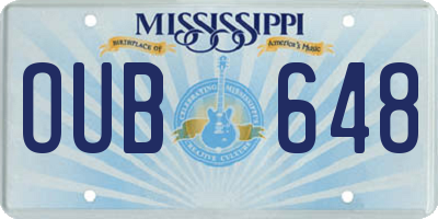 MS license plate OUB648
