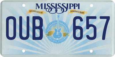 MS license plate OUB657