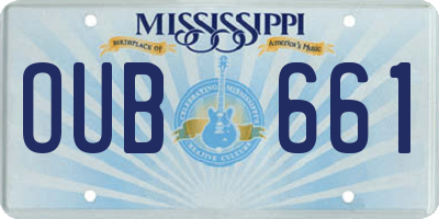 MS license plate OUB661