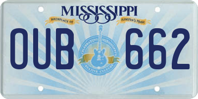 MS license plate OUB662