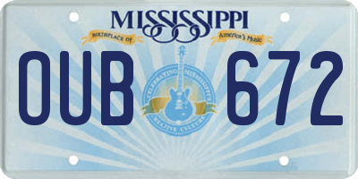 MS license plate OUB672