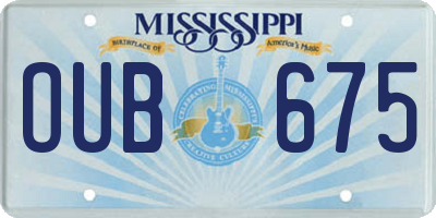 MS license plate OUB675