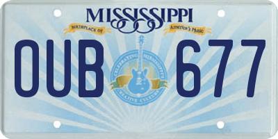 MS license plate OUB677