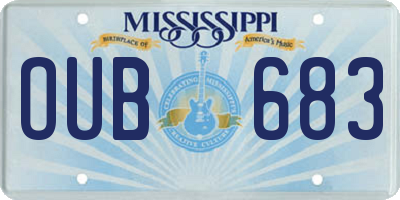 MS license plate OUB683