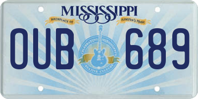 MS license plate OUB689
