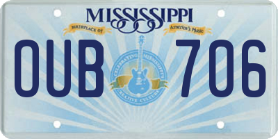 MS license plate OUB706