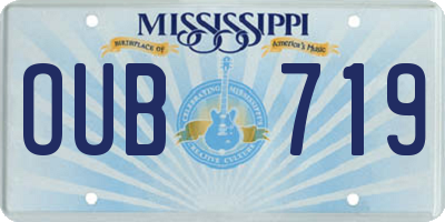 MS license plate OUB719