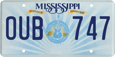 MS license plate OUB747