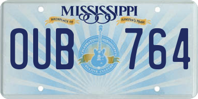 MS license plate OUB764