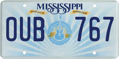 MS license plate OUB767
