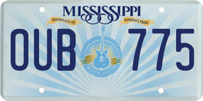 MS license plate OUB775