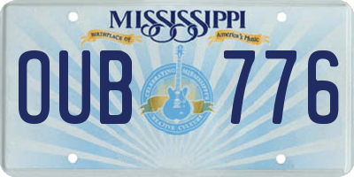 MS license plate OUB776