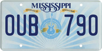 MS license plate OUB790