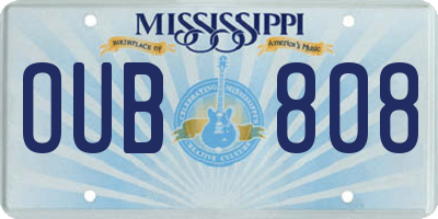 MS license plate OUB808