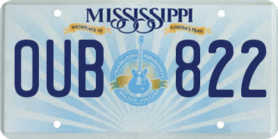 MS license plate OUB822